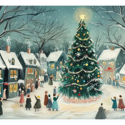 - Village Tree Christmas Jigsaw Puzzle 504pc