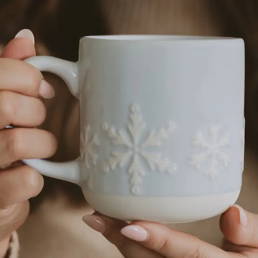Snowflakes Stoneware Coffee Mug