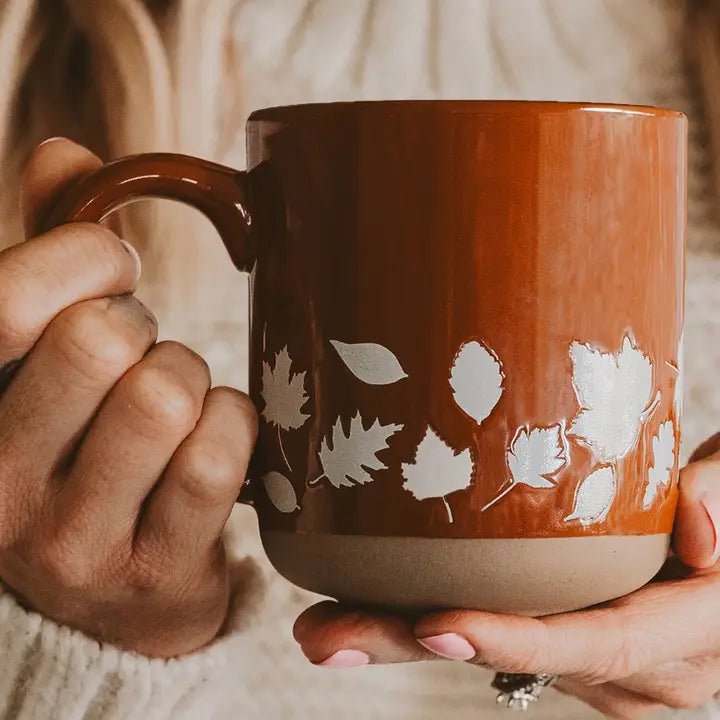 Fall Orange Stoneware Coffee Mug
