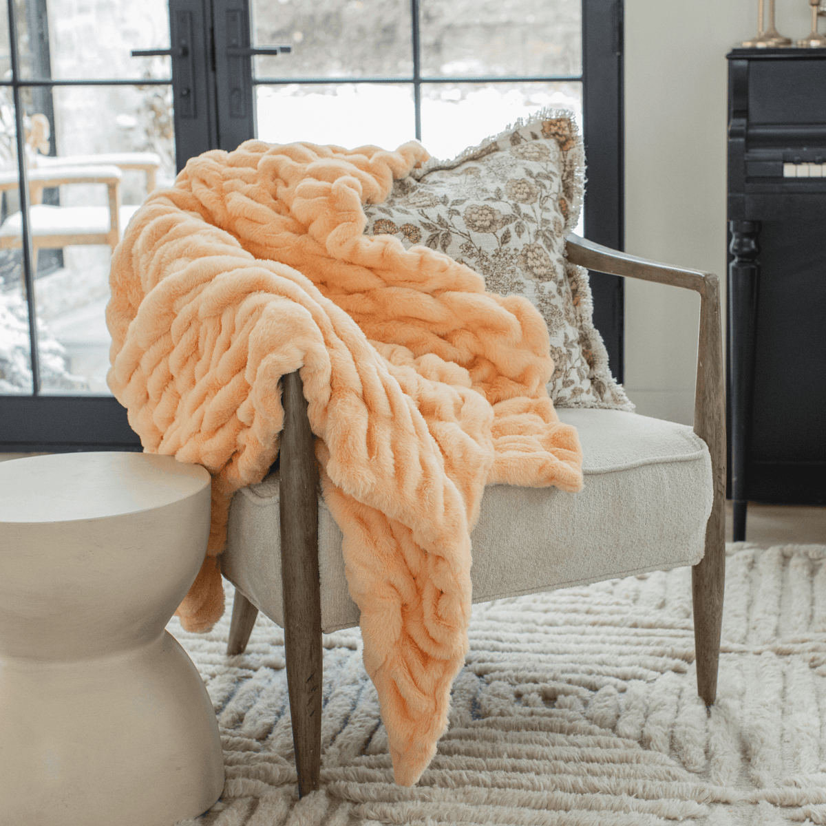 Passionate Peach Minky Blanket