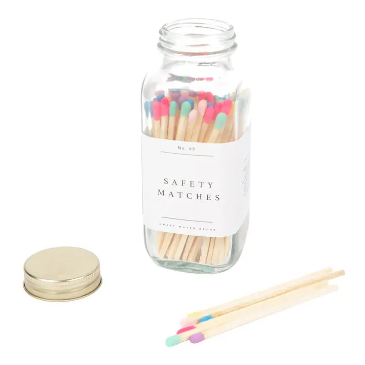 Safety Matches, Multicolor Rainbow Tip