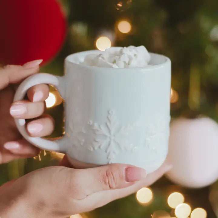 Snowflakes Stoneware Coffee Mug