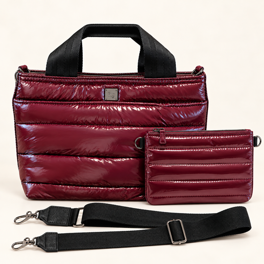 Rebel Tote Glossy Deep Burgundy