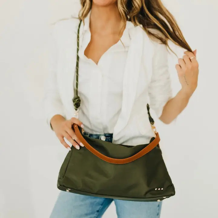 Nylon Slouchy Shoulder(Olive)