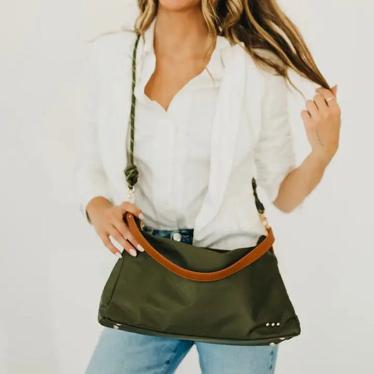 Nylon Slouchy Shoulder(Olive)