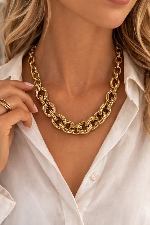 Stainless Steel Chunky Chain Necklace