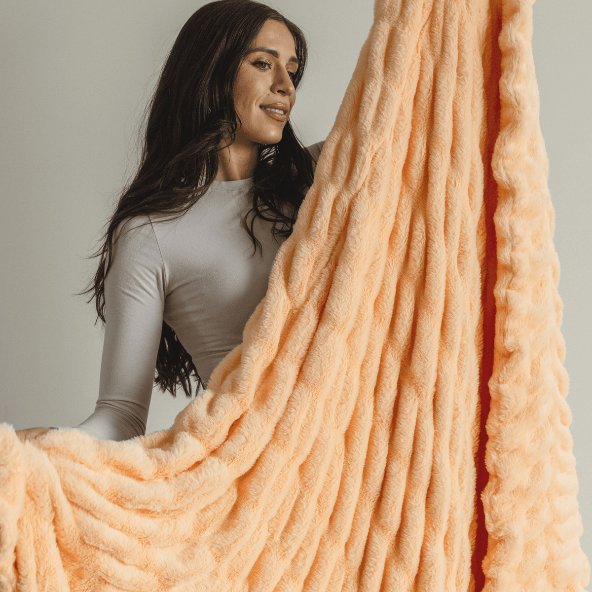 Passionate Peach Minky Blanket