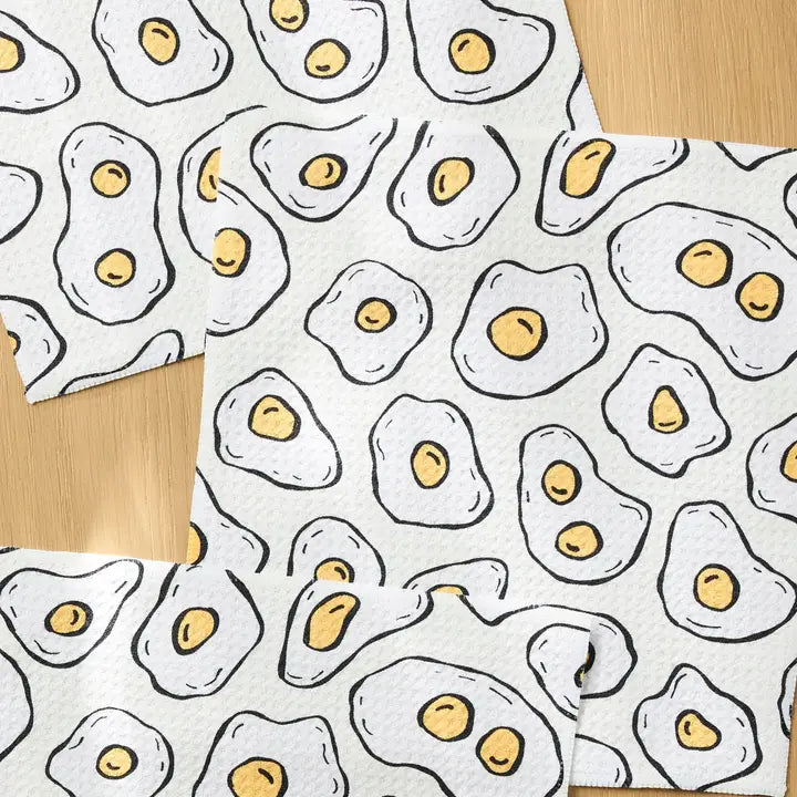 Sunny Side Eggs Dishcloth Set