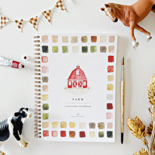 Farm Watercolor Workbook- Emily Lex Studio