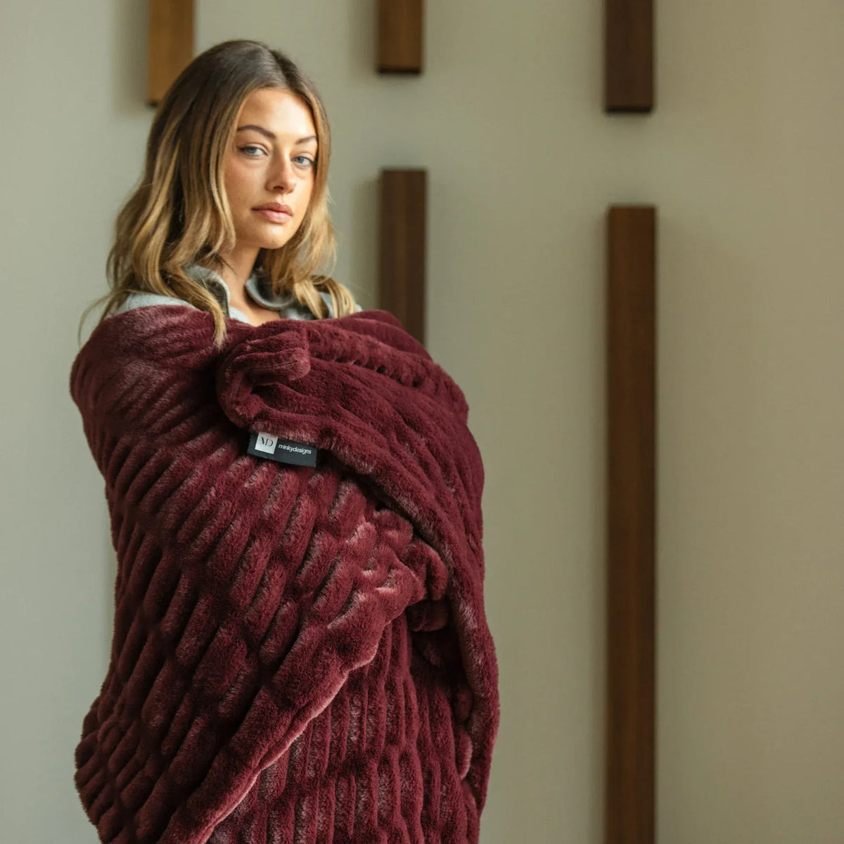 Berry Wine Minky Blanket Chic Collection (Medium 50x60 in)