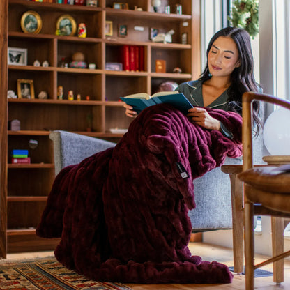 Berry Wine Minky Blanket Chic Collection (Medium 50x60 in)