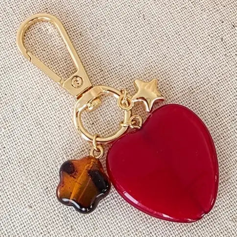 Heart Cluster Bag Charm