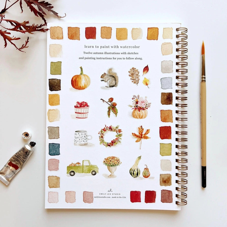 Autumn Watercolor Workbook- Emily Lex Studio