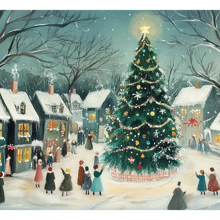 - Village Tree Christmas Jigsaw Puzzle 504pc