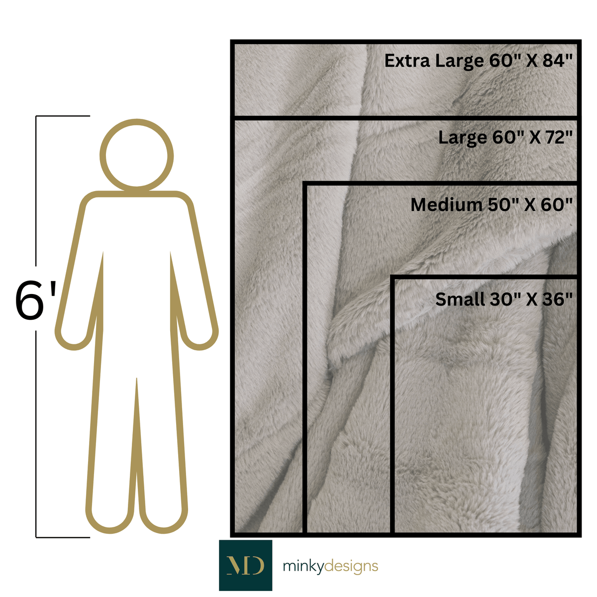 Copper Minky Blanket Chic Collection