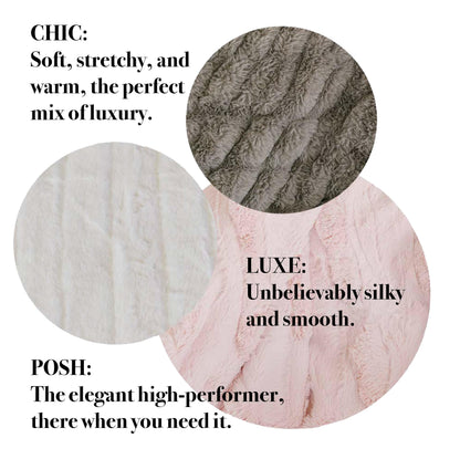 Ash Gray Minky Blanket Posh Collection